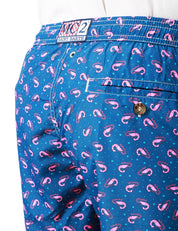 COSTUME MARE UOMO MC 2 SAINT BARTH BLU CON STAMPA GAMBERETTI IN TESSUTO LEGGERO