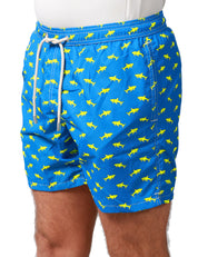 COSTUME MARE UOMO MC 2 SAINT BARTH BLUETTE CON STAMPA SQUALI IN TESSUTO LEGGERO