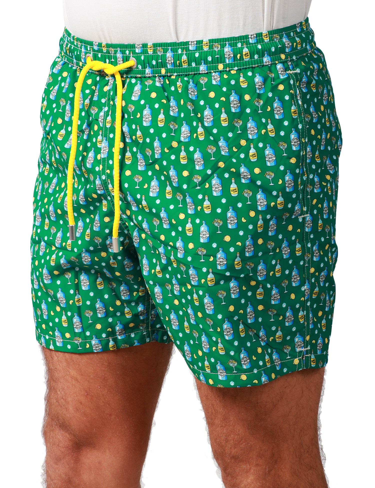 COSTUME MARE UOMO MC 2 SAINT BARTH VERDE CON STAMPA TONIC WATER IN TESSUTO LEGGERO