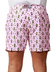COSTUME MARE UOMO MC2 SAINT BARTH ROSA IN TESSUTO LEGGERO CON STAMPA SAINT DRINK