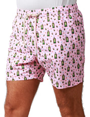 COSTUME MARE UOMO MC2 SAINT BARTH ROSA IN TESSUTO LEGGERO CON STAMPA SAINT DRINK