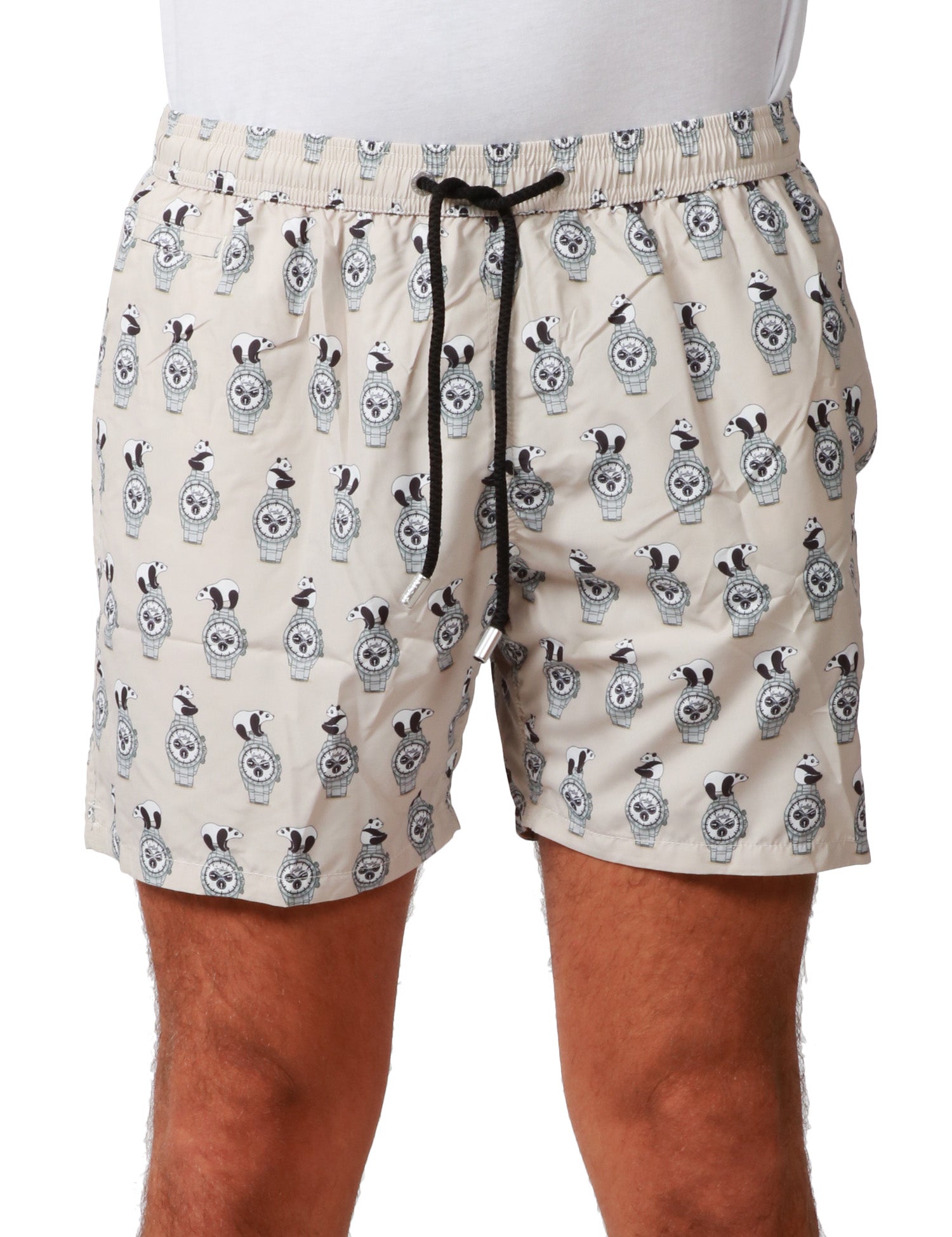 COSTUME MAREUOMO MC2 SAINT BARTH BEIGE IN TESSUTO LEGGERO CON STAMPA PANDA WATCH