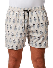 COSTUME MAREUOMO MC2 SAINT BARTH BEIGE IN TESSUTO LEGGERO CON STAMPA PANDA WATCH