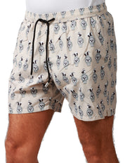 COSTUME MAREUOMO MC2 SAINT BARTH BEIGE IN TESSUTO LEGGERO CON STAMPA PANDA WATCH