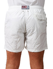 COSTUME MARE UOMO MC 2 SAINT BARTH PANTONE BIANCO IN TESSUTO LEGGERO CON CORDINO GIALLO