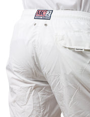 COSTUME MARE UOMO MC 2 SAINT BARTH PANTONE BIANCO IN TESSUTO LEGGERO CON CORDINO GIALLO