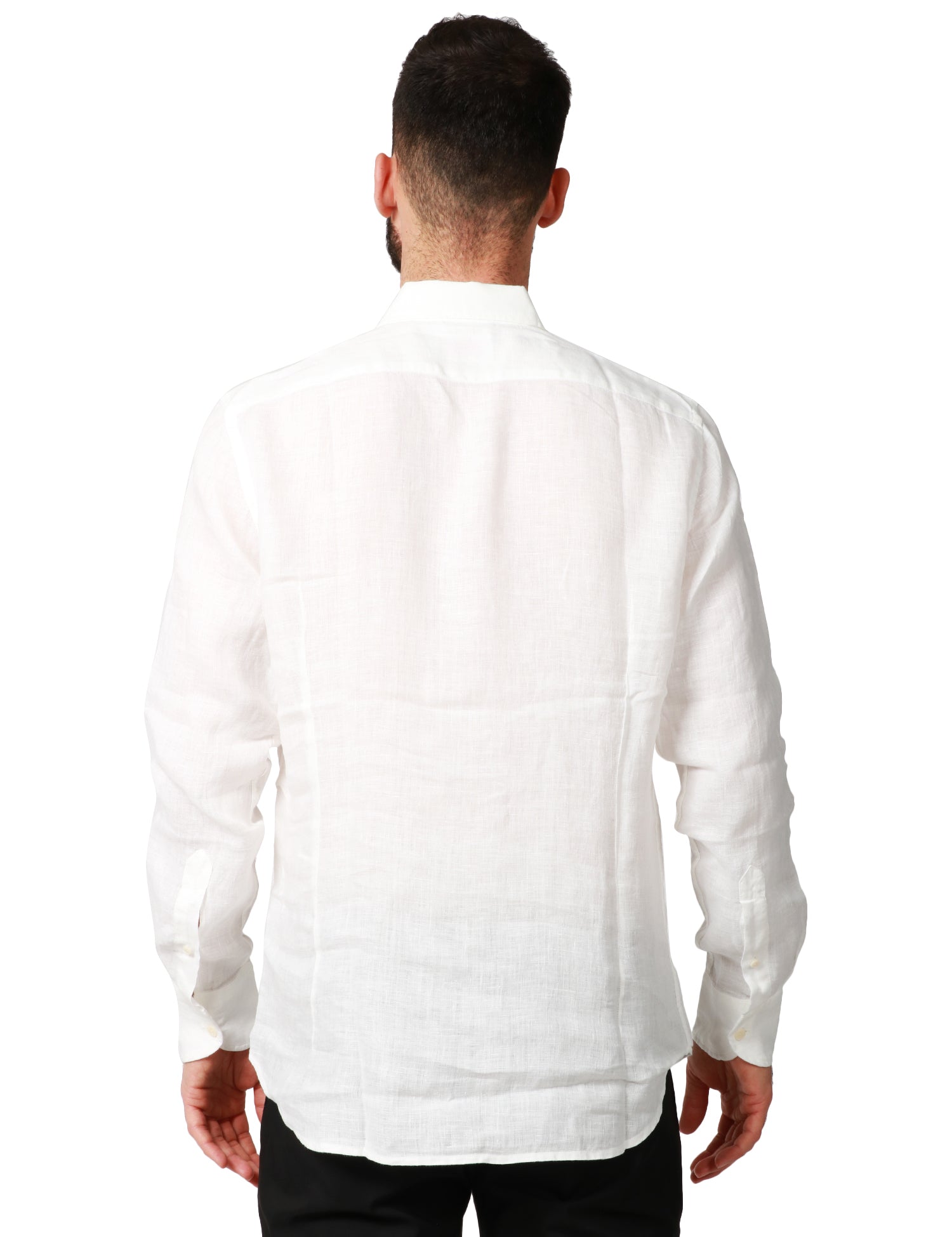 CAMICIA UOMO MC 2 SAINT BARTH BIANCA PAMPLONA 100% LINO