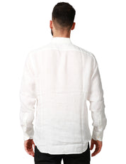 CAMICIA UOMO MC 2 SAINT BARTH BIANCA PAMPLONA 100% LINO
