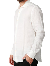 CAMICIA UOMO MC 2 SAINT BARTH BIANCA PAMPLONA 100% LINO