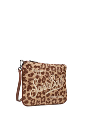 POCHETTE MC 2 SAINT BARTH PARISIENNE STRAW LEOPARD