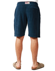 BERMUDA UOMO MC 2 SAINT BARTH RANDLE SPONGE BLU IN SPUGNA CON ELASTICO E COULISSE