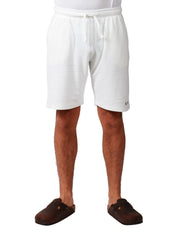 BERMUDA UOMO MC2 SAINT BARTH RANDLE SPONGE BIANCO IN SPUGNA DI COTONE CON RICAMO LOGO
