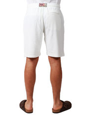 BERMUDA UOMO MC2 SAINT BARTH RANDLE SPONGE BIANCO IN SPUGNA DI COTONE CON RICAMO LOGO