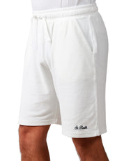 BERMUDA UOMO MC2 SAINT BARTH RANDLE SPONGE BIANCO IN SPUGNA DI COTONE CON RICAMO LOGO