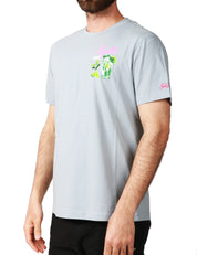 T-SHIRT UOMO MC 2 SAINT BARTH GRIGIA CON STAMPA "MOJITO DRINK" DAVANTI E DIETRO