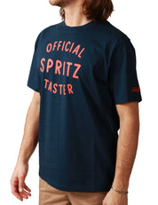 T-SHIRT UOMO MC2 SAINT BARTH BLU GIROCOLLO CON STAMPA FRONTALE "OFFICIAL SPRITZ TASTER"