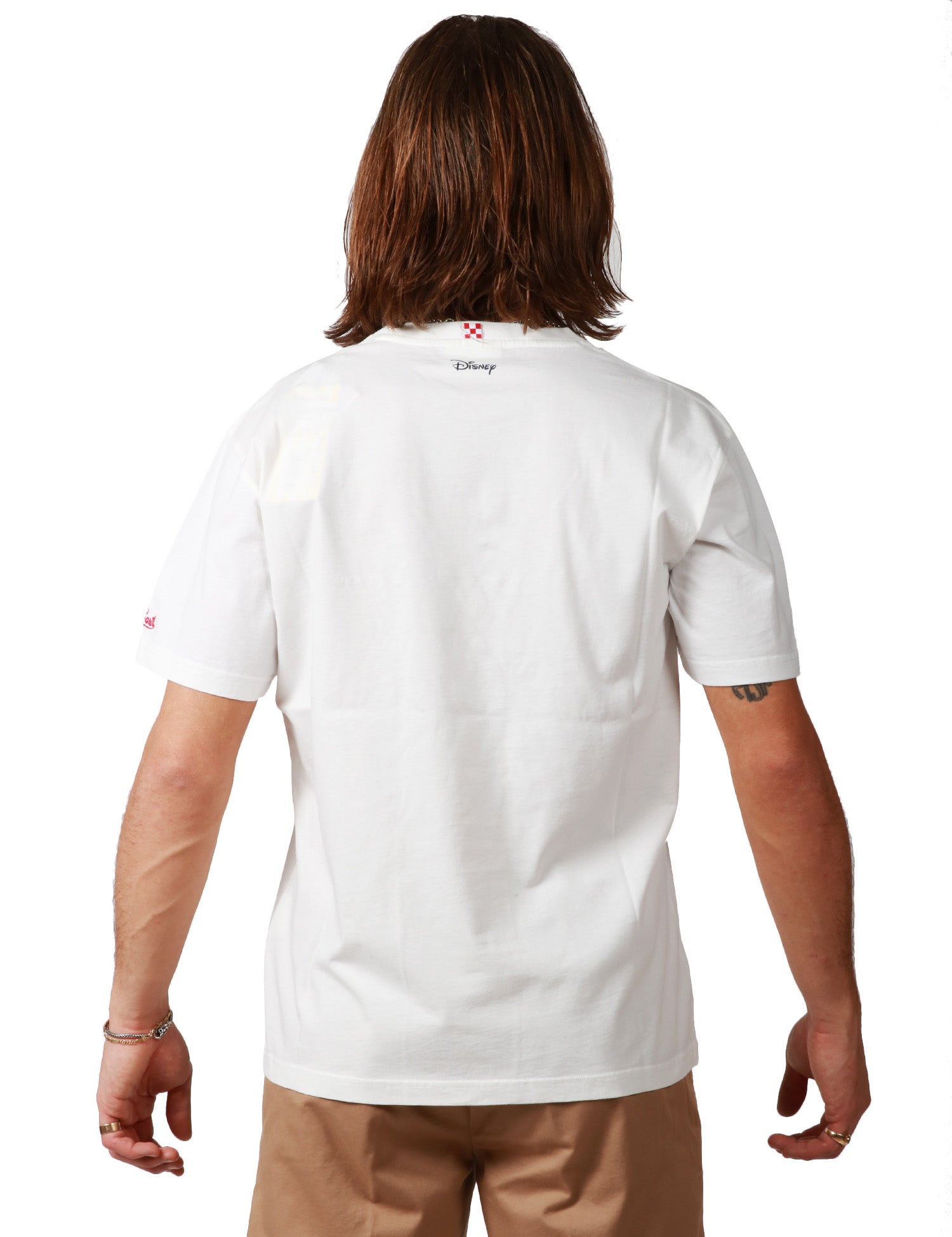 T-SHIRT UOMO MC2 SAINT BARTH BIANCA CON STAMPA TOPOLINO E RICAMO "TE L'AVEVO DETTO"