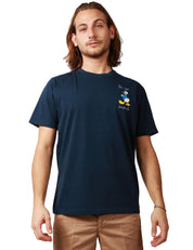 T-SHIRT UOMO MC2 SAINT BARTH BLU NAVY CON STAMPA DONALD DUCK SUL PETTO E RICAMO "DO NOT DISTURB"