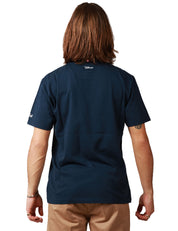 T-SHIRT UOMO MC2 SAINT BARTH BLU NAVY CON STAMPA DONALD DUCK SUL PETTO E RICAMO "DO NOT DISTURB"