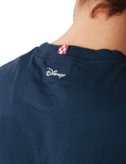 T-SHIRT UOMO MC2 SAINT BARTH BLU NAVY CON STAMPA DONALD DUCK SUL PETTO E RICAMO "DO NOT DISTURB"