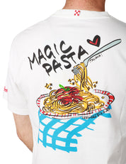 T-SHIRT UOMO MC 2 SAINT BARTH BIANCA CON STAMPA "ITALIANS DO IT BETTER" E RICAMO LOGO SULLA MANICA