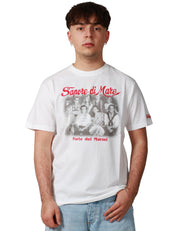 T-SHIRT UOMO MC 2 SAINT BARTH BIANCA CON STAMPA SAPORE DI MARE