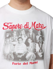 T-SHIRT UOMO MC 2 SAINT BARTH BIANCA CON STAMPA SAPORE DI MARE