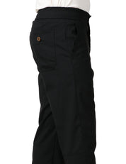 PANTALONE UOMO MYTHS NERO IN COTONE CON PINCES A GAMBA DRITTA