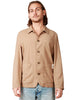 Over shirt uomo myths beige con tasche applicate davanti e bottoni in tono