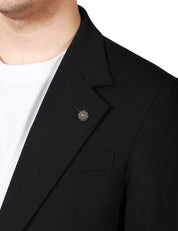 GIACCA UOMO OFFICINA 36 NERA MONOPETTO CON TASCHE A FILETTO FRONTALI