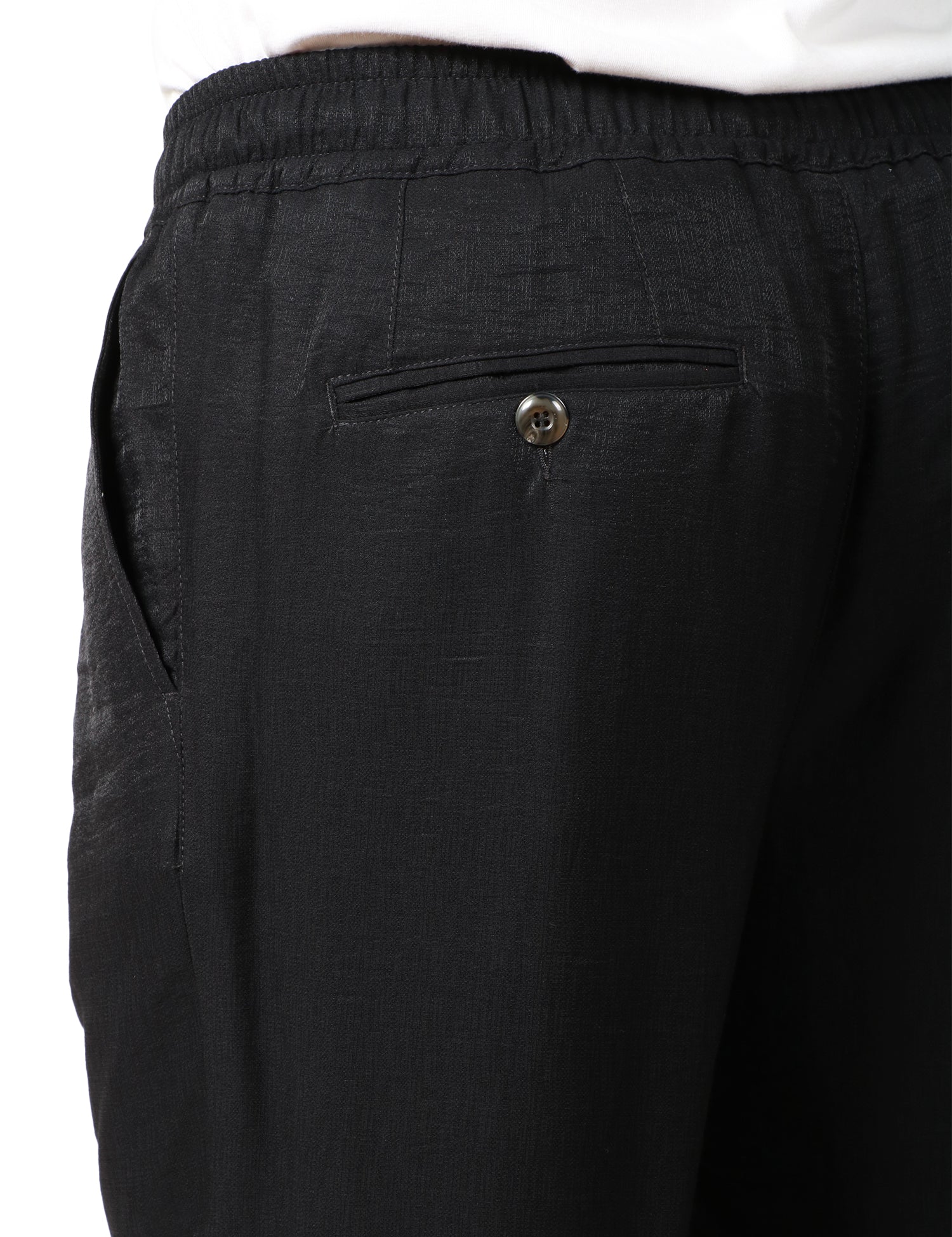 PANTALONE UOMO OFFICINA 36 NERO CON COULISSE A GAMBA DRITTA E MORBIDA