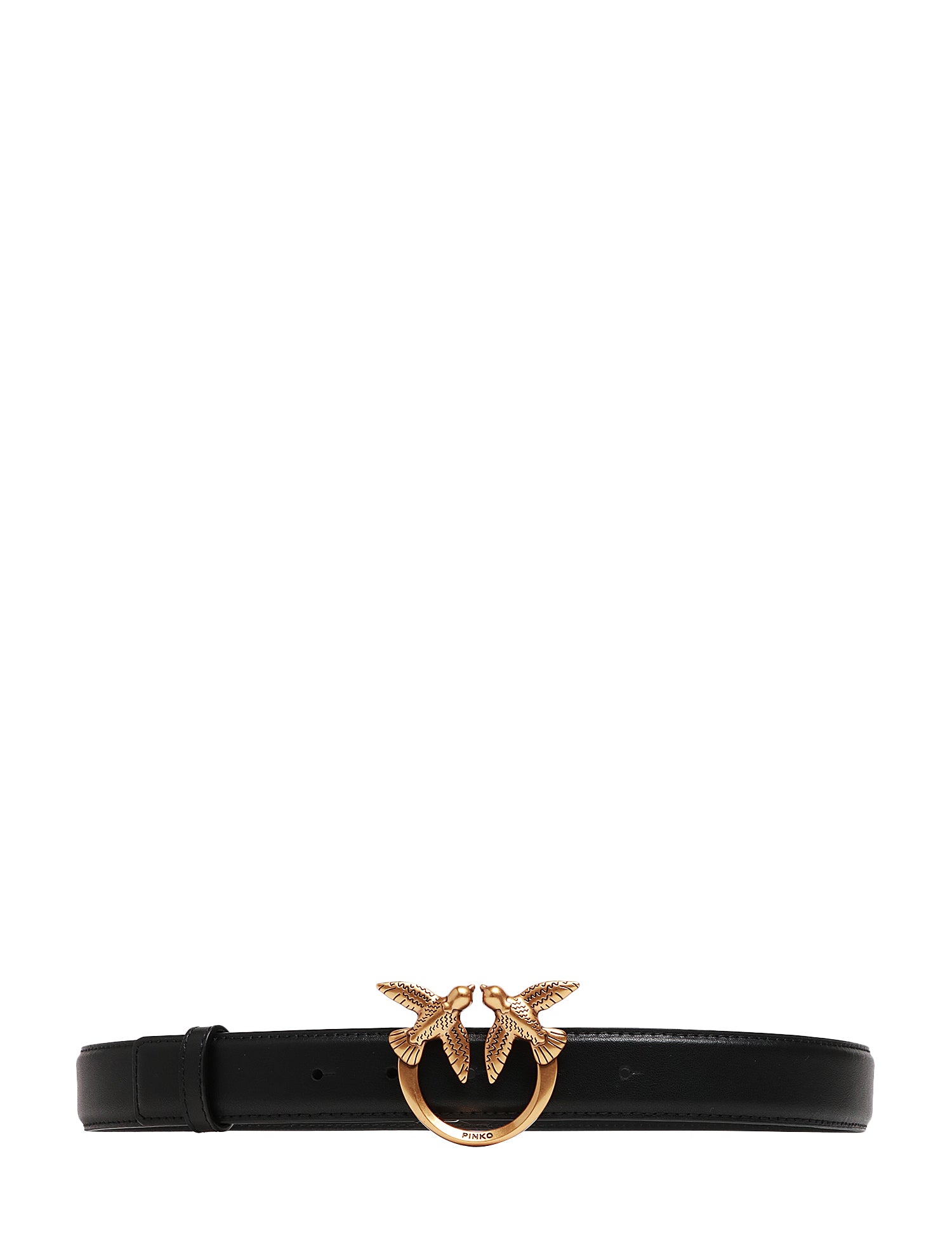 CINTURA donna pinko nera LOVE BIRDS IN PELLE
