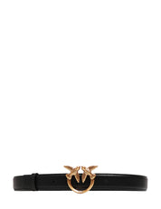 CINTURA donna pinko nera LOVE BIRDS IN PELLE