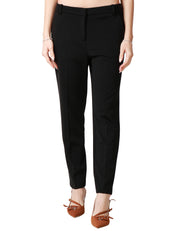 PANTALONE DONNA PINKO NERO "BELLO" CIGARETTE-FIT IN PUNTO STOFFA