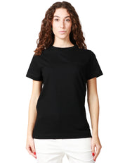 T-SHIRT DONNA PINKO START NERA 100% COTONE CON LOGO RICAMATO DAVANTI LATO CUORE