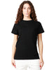 T-shirt donna pinko start nera 100% cotone con logo ricamato davanti lato cuore