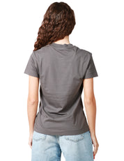 T-SHIRT DONNA PINKO TRAPANI HIGH GRIGIO CON STAMPA BOCCA DAVANTI