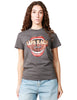 T-shirt donna pinko trapani high grigio con stampa bocca davanti