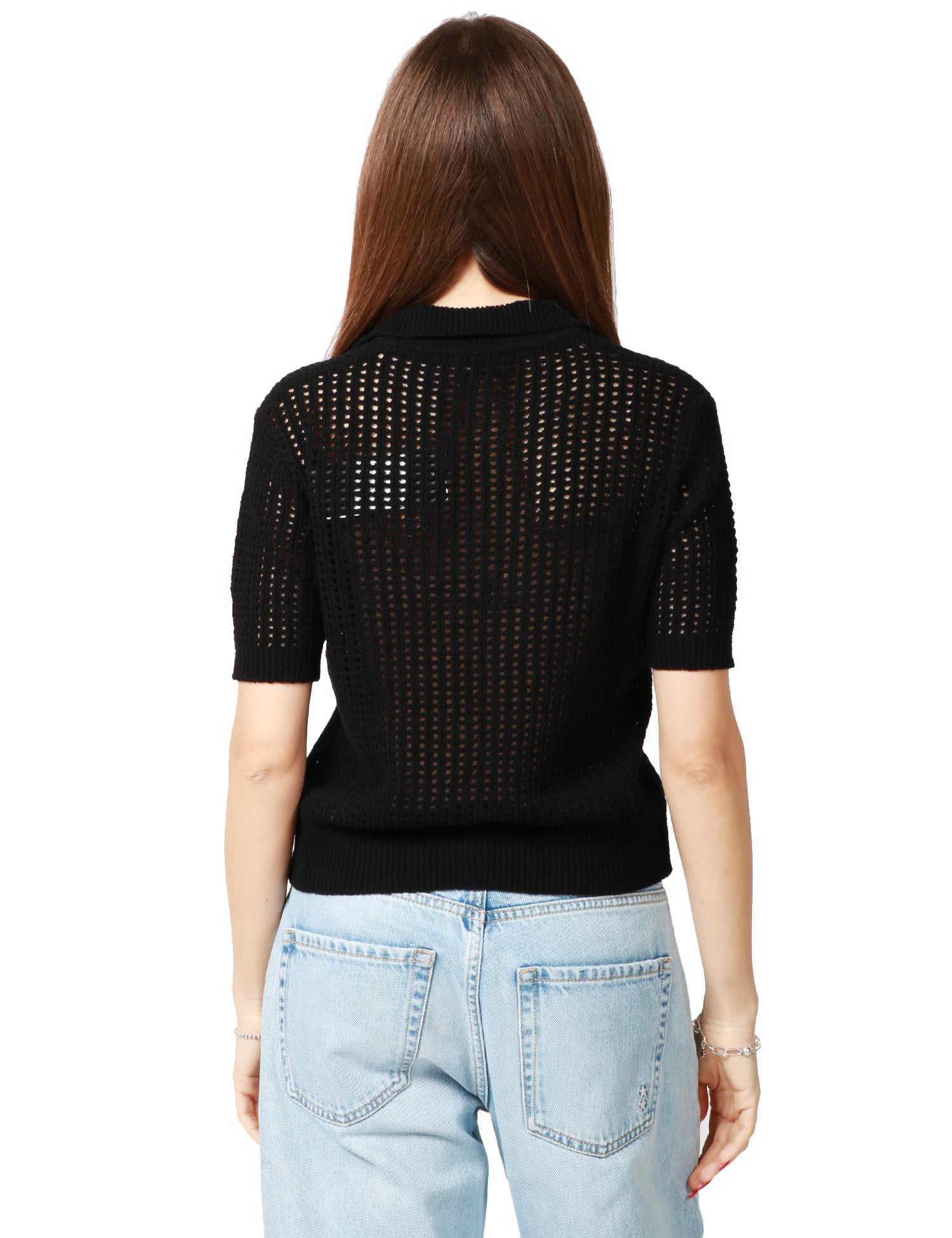 POLO DONNA ROBERTO COLLINA NERA