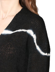 CARDIGAN DONNA ROBERTO COLLINA NERO A MANICA LUNGA CON MOTIVO BATIK