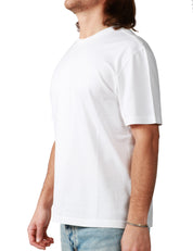T-SHIRT UOMO ROBERTO COLLINA BIANCA GIROCOLLO IN JERSEY DI COTONE