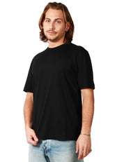 T-SHIRT UOMO ROBERTO COLLINA NERA GIROCOLLO IN JERSEY DI COTONE
