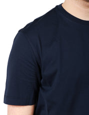 T-SHIRT UOMO ROBERTO COLLINA BLU NAVY GIROCOLLO