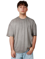 T-SHIRT UOMO ROBERTO COLLINA NERA GIROCOLLO COMFY FIT CON EFFETTO SOLARIZZATO