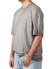 T-SHIRT UOMO ROBERTO COLLINA NERA GIROCOLLO COMFY FIT CON EFFETTO SOLARIZZATO