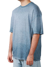 T-SHIRT UOMO ROBERTO COLLINA NAVY GIROCOLLO COMFY FIT CON EFFETTO SOLARIZZATO