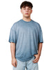 T-shirt uomo roberto collina navy girocollo comfy fit con effetto solarizzato