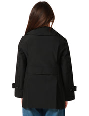 TRENCH DONNA SAVE THE DUCK SOFI NERO DOPPIOPETTO IN TESSUTO TECNICO ANIMAL FREE