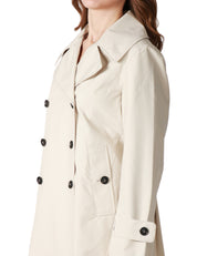 TRENCH DONNA SAVE THE DUCK SOFI BEIGE DOPPIOPETTO IN TESSUTO TECNICO ANIMAL FREE