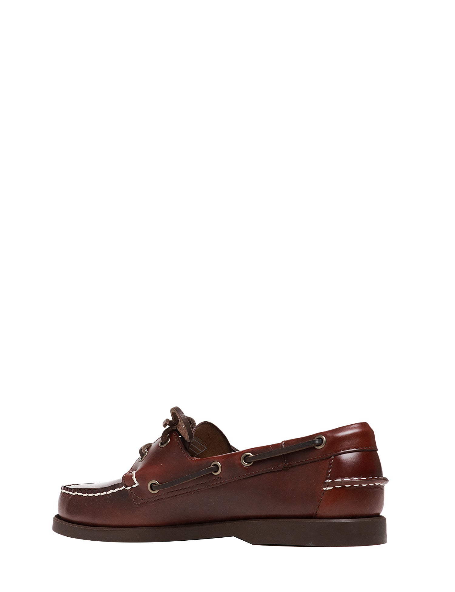 MOCASSINO UOMO SEBAGO DOCKSIDES PORTLAND WAXED MARRONE SCURO IN PELLE E SUOLA ANTISCIVOLO